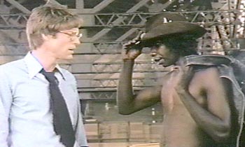 Gulpilil with Richard Chamberlain in The Last Wave.
